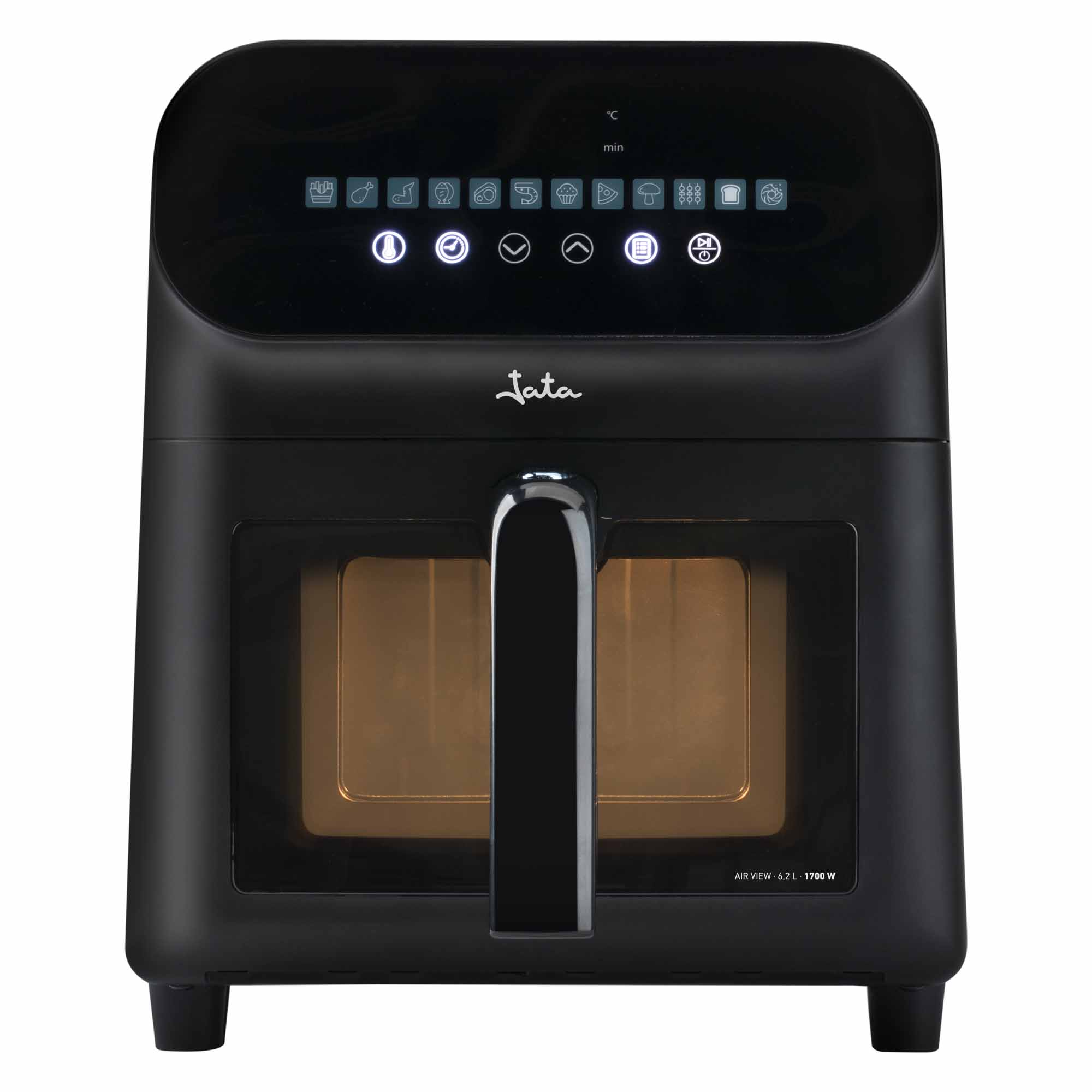 Freidora de aire Jata JEFR1230, 6.2 litros, con ventana, 1700W